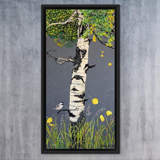Original Painting, "Threshold", Acrylic Ink on Stretched and Mounted Arches 24"x48"