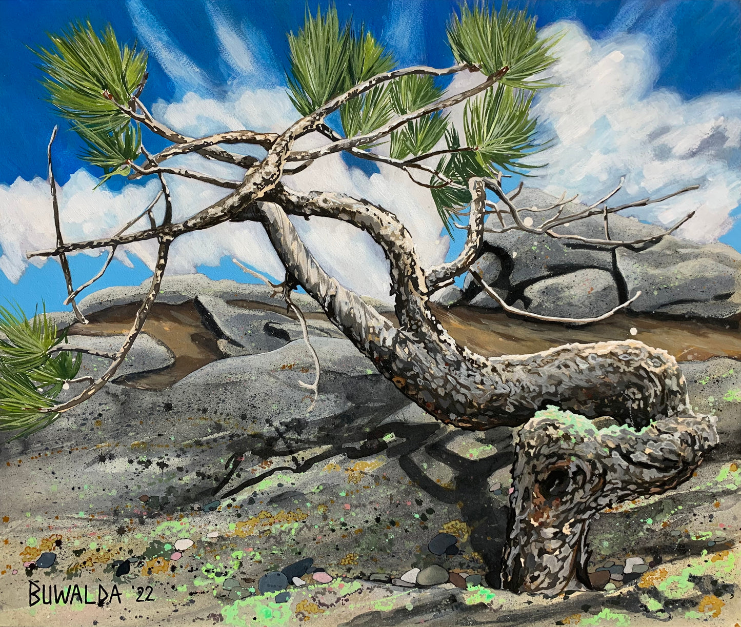 Original Painting, "Lost & Found", Acrylic ink on stretched and mounted arches, 20"X24"