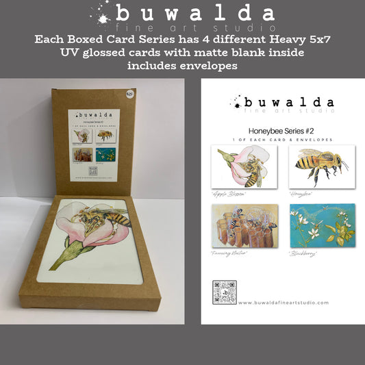 CARDS-4 SET ART CARDS -- "Honeybee Series #2" FREE SHIPPING