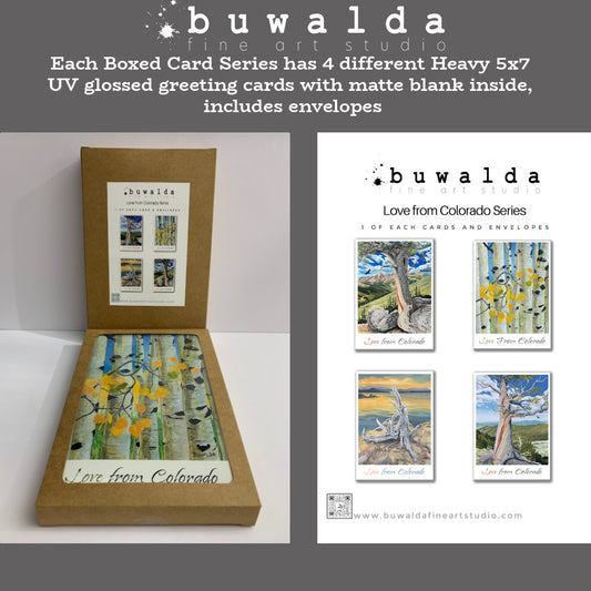 CARDS-4 SET ART CARDS -- "Colorado Love Series" FREE SHIPPING
