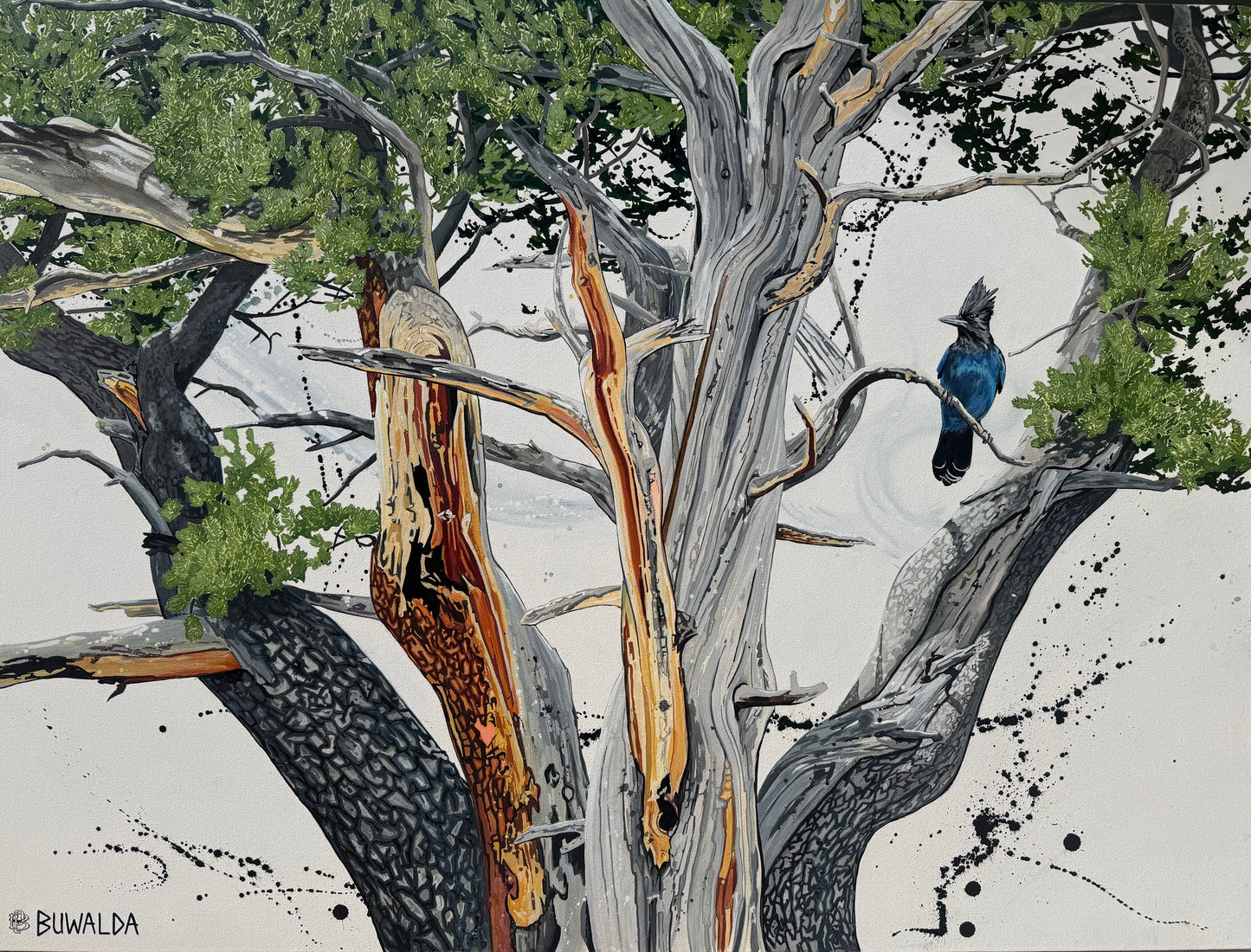 Original Painting, "Everlast", Acrylic Ink on stretched and mounted arches, 36"x48"
