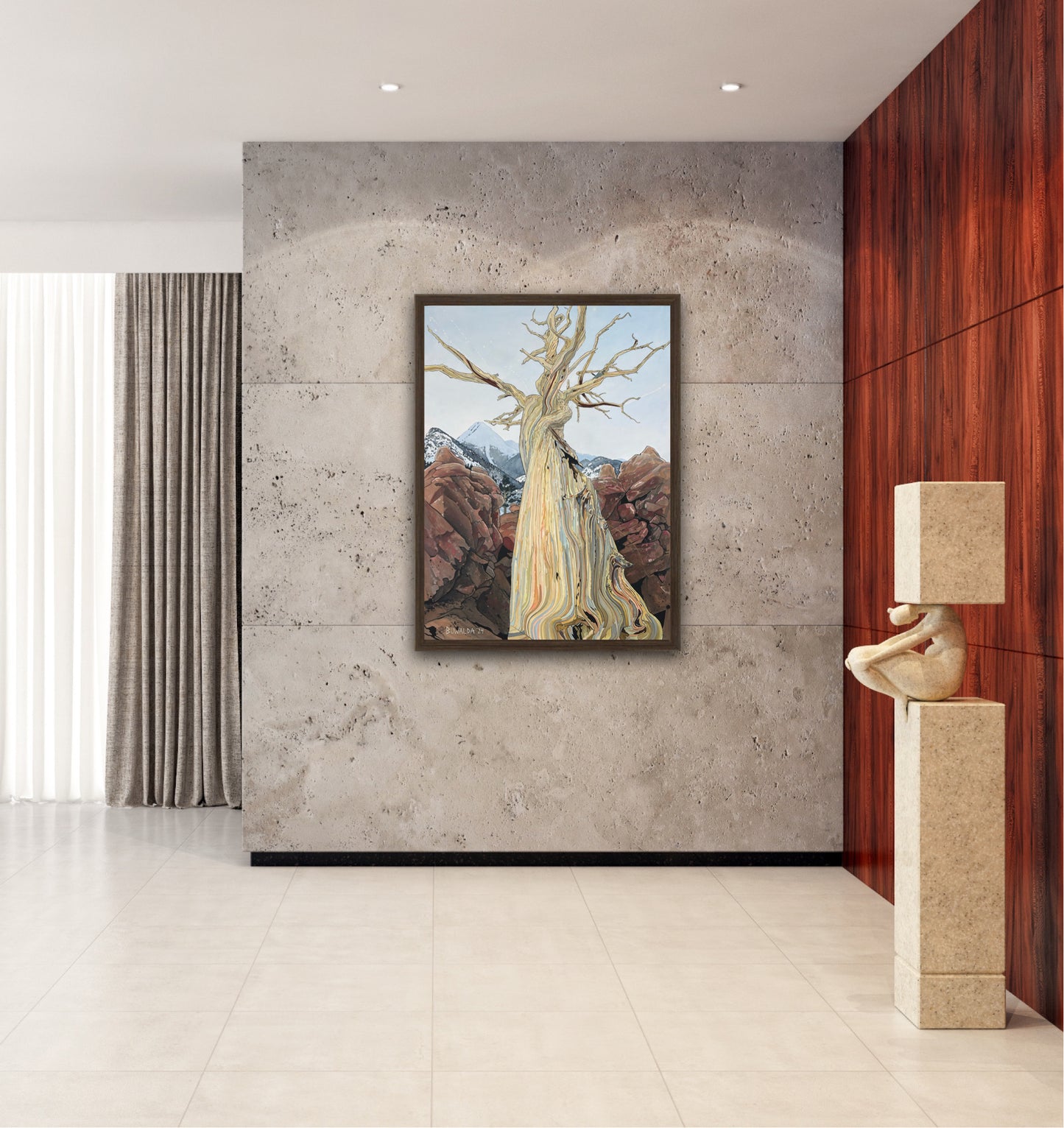 Original Painting, "Relic", 2024, Acrylic Ink on Stretched and Mounted Arches 30"x40" $5000 SOLD
