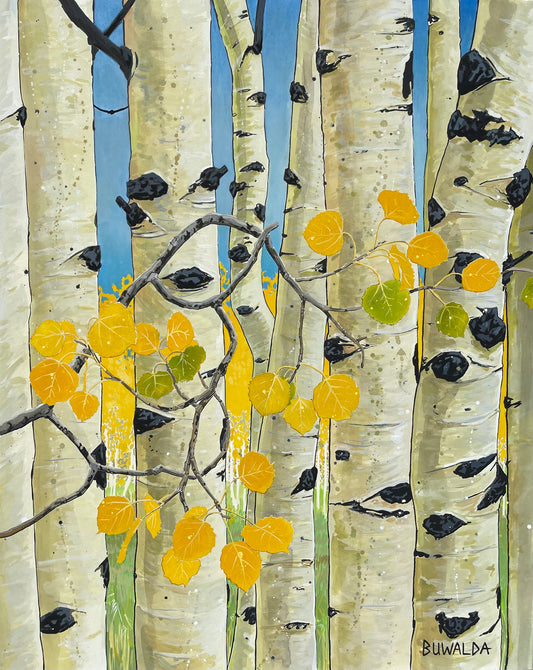 Original Painting, "Tremble", Acrylic Ink on Stretched and Mounted Arches 24"x30" SALE $1,800 SOLD
