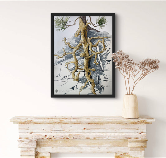 Original Painting, "Tango", Acrylic Ink on Stretched and Mounted Arches 18"x24" SOLD