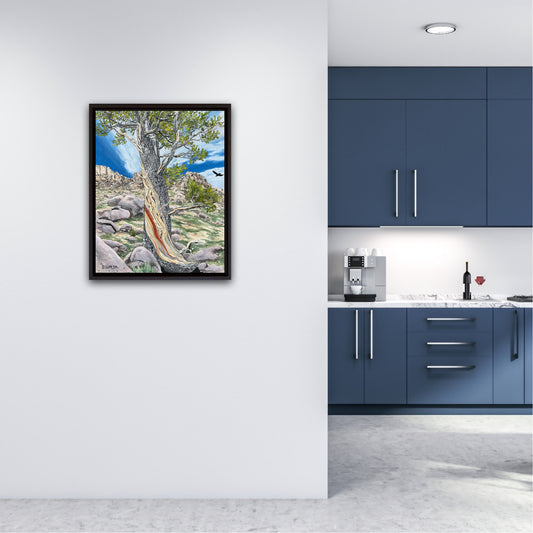 Original Painting, "Bristlecone #3", Acrylic Ink on Stretched and Mounted Arches 24"x30"