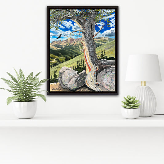 Original Painting, "Bristlecone #2", Acrylic Ink on Stretched and Mounted Arches 24"x30"
