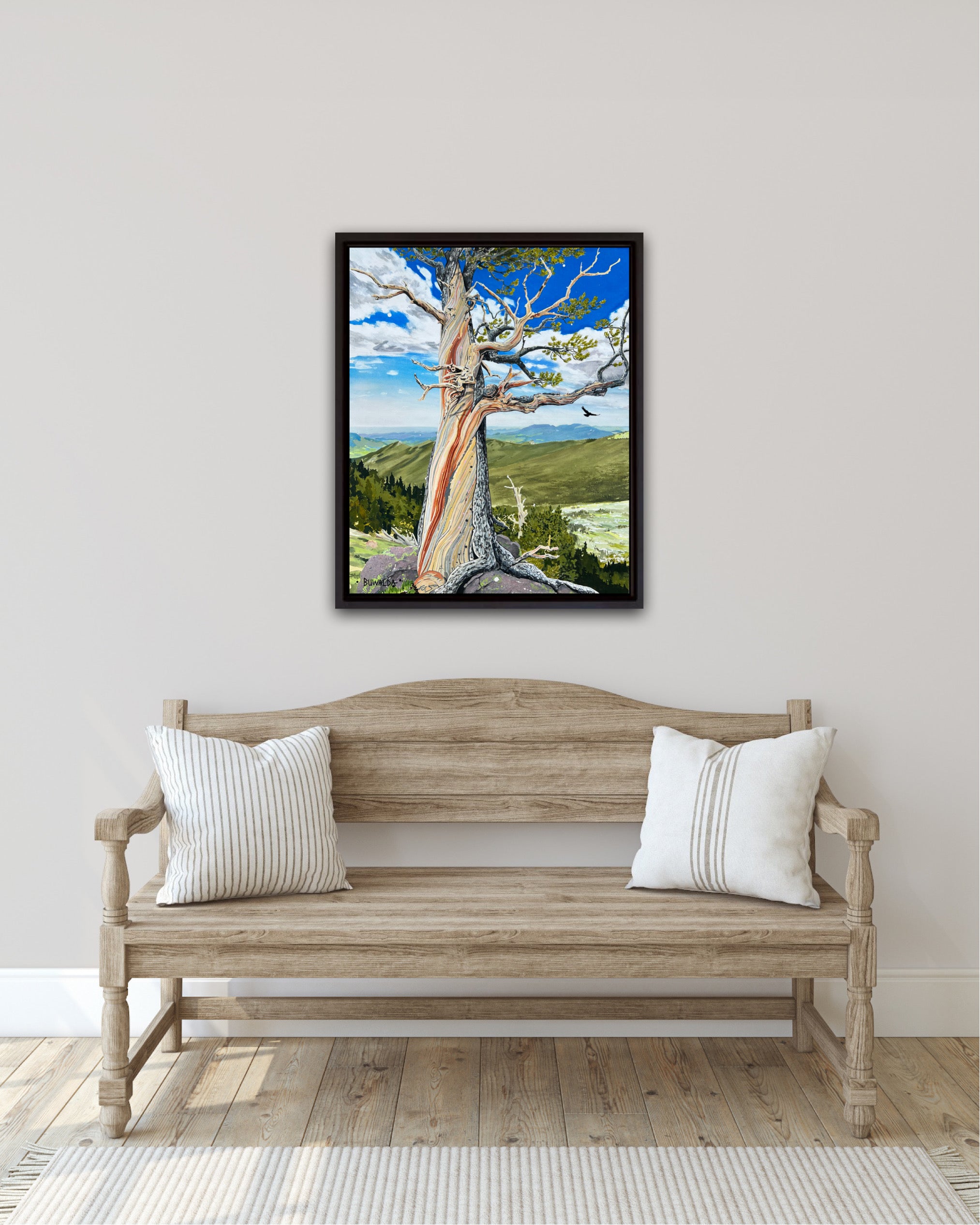 Original Painting, "Bristlecone #1", Acrylic Ink on Stretched and Mounted Arches 24"x30"