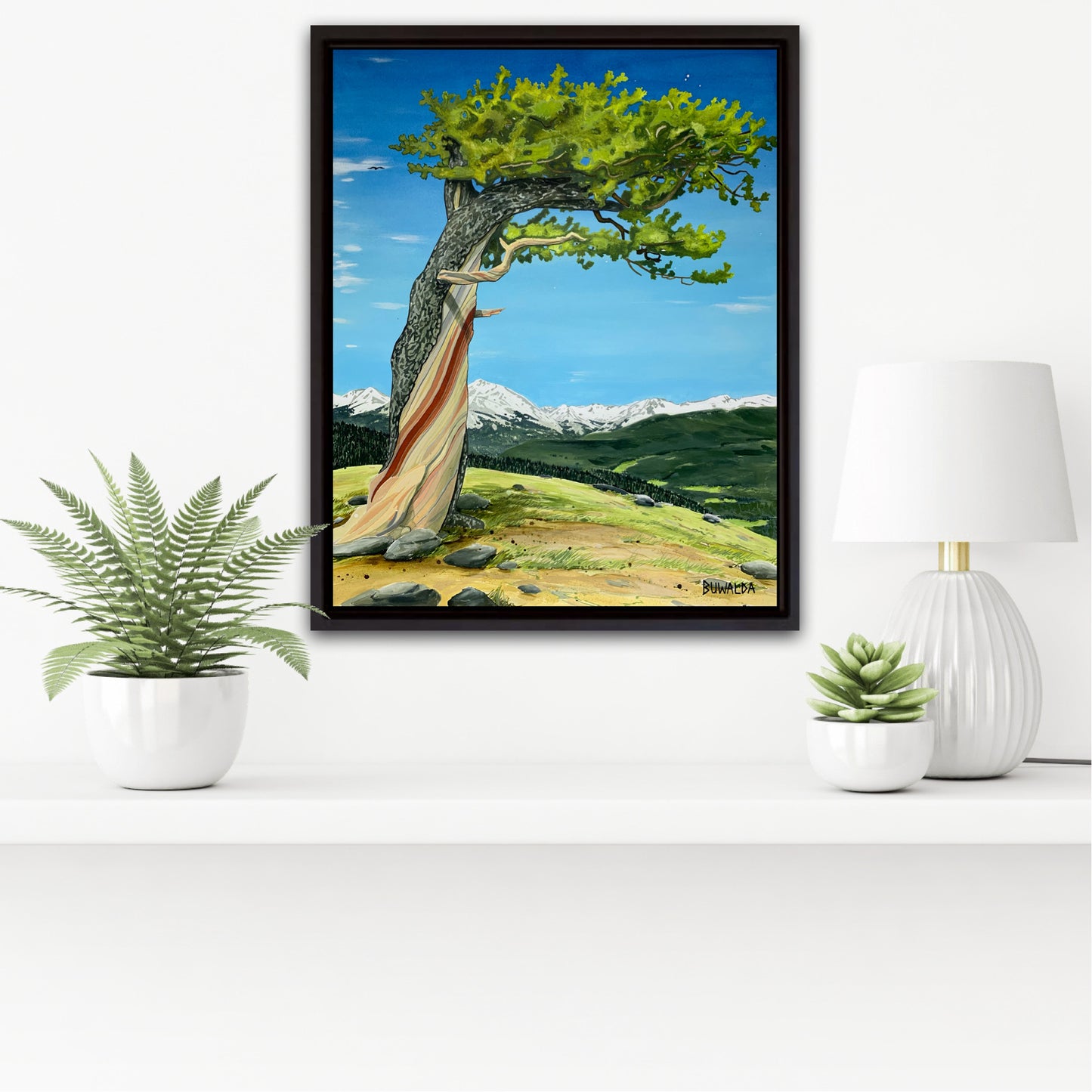 Original Painting, "Bristlecone #4", Acrylic Ink on Stretched and Mounted Arches 24"x30"