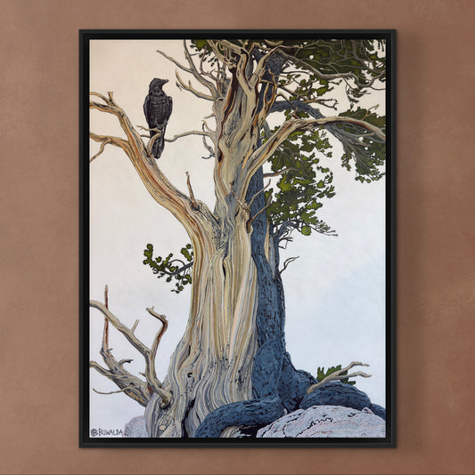 Original Painting, "Nevermore", Acrylic Ink on Stretched and Mounted Arches 36x48inches