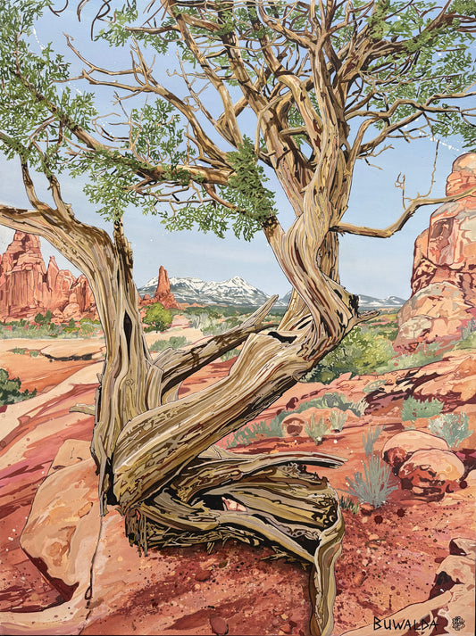 Utah Inspired "Sierra La Sal", Acrylic Ink Painting, Fine Art Original, 30"x40"