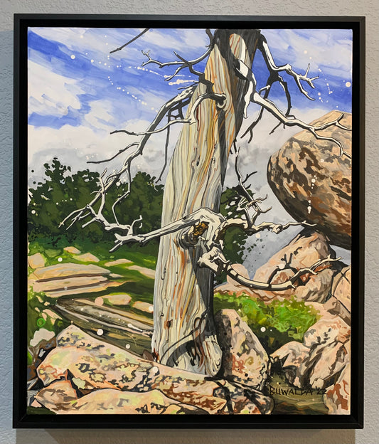 Original Painting Acrylic Ink on Stretched Watercolor Paper "Balance", 24"x20"