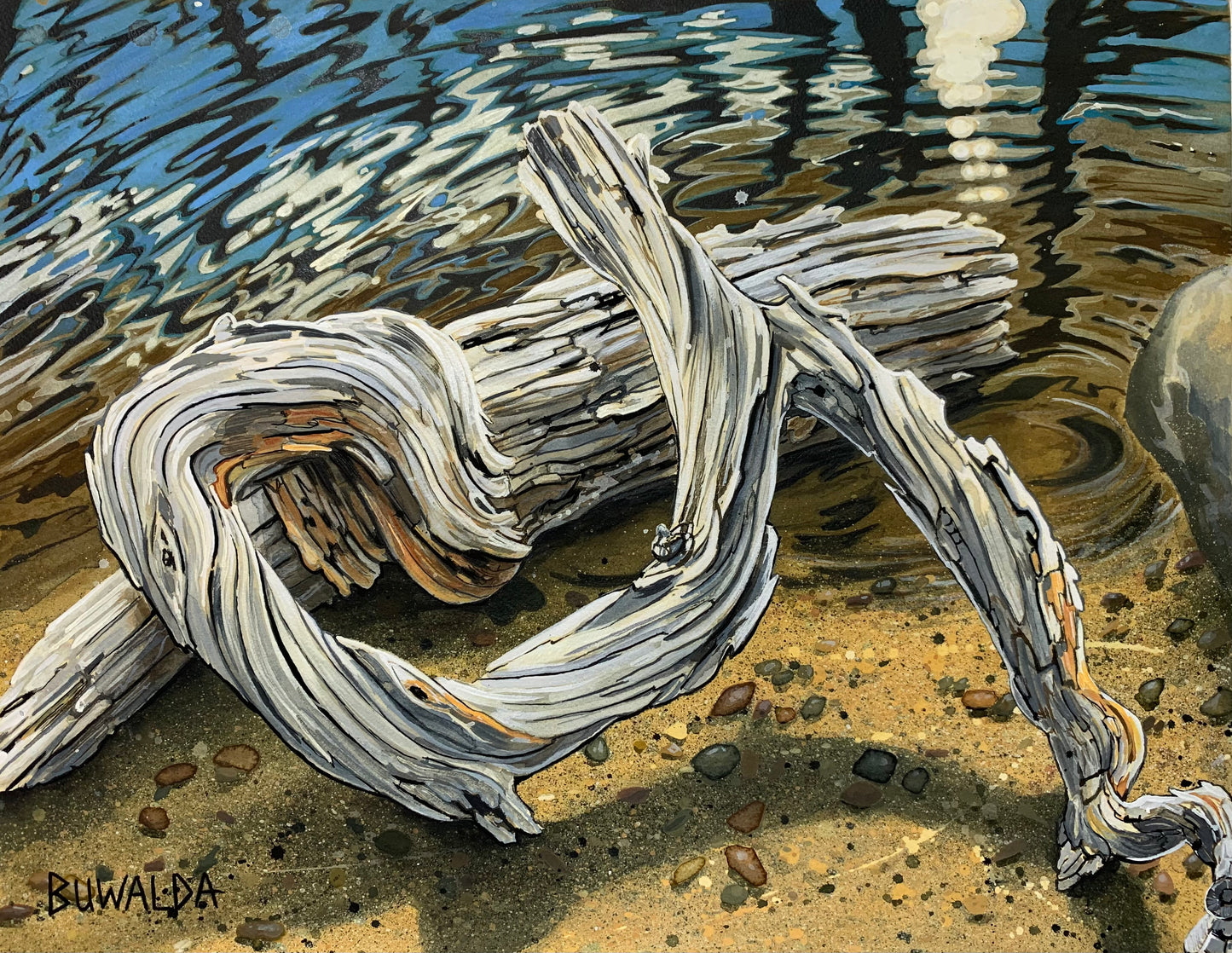 Original Painting, "Bleached", Colorado Artifact Series 2023 ,14.5"x18.5" $800 SOLD
