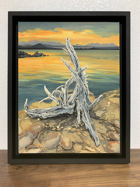 Original Painting, "Calm", 14"x18", 'Shelter wood' Series 2022 $800 SOLD