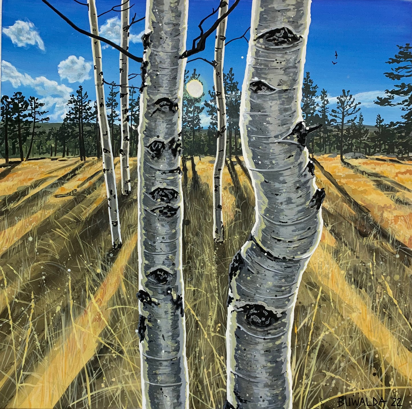 Original Painting, "KIN", 'Shelter-Wood' Series 2022 SOLD $2200