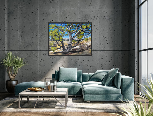 Original Painting Acrylic Ink on Stretched Watercolor Paper "Pinyon", 40"x30", 'Shelter-Wood' Series 2022 $4,000 SOLD