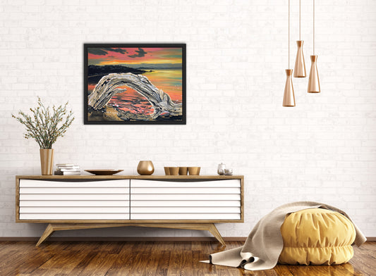 Original Painting, "AfterGlow",  'Shelter-Wood' Series 2022