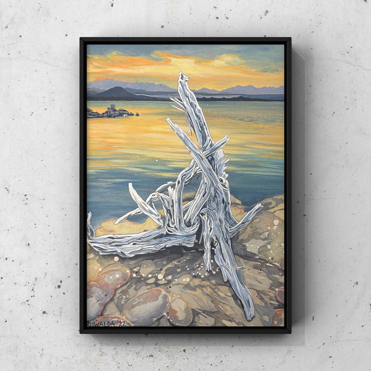 Original Painting, "Calm", 14"x18", 'Shelter wood' Series 2022 $800 SOLD