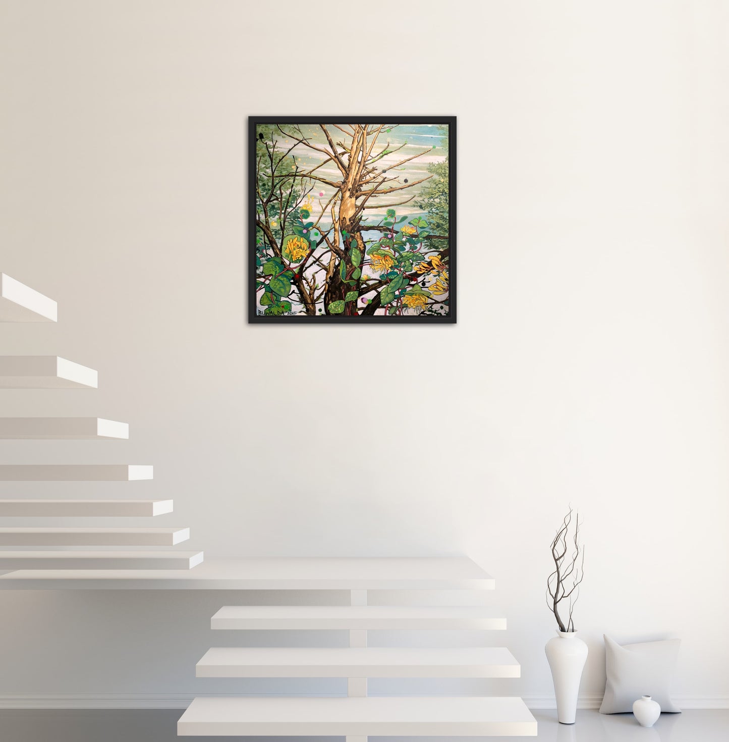 Original Painting "Majesty", 24"x24", Acrylic Ink on Stretched Arches BFAS PRIVATE COLLECTION