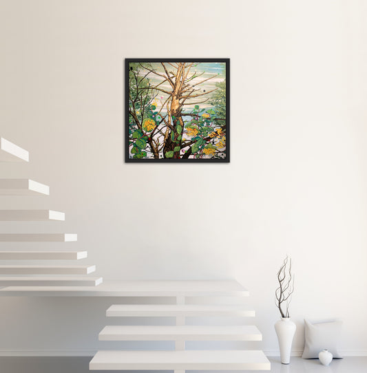 Original Painting "Majesty", 24"x24", Acrylic Ink on Stretched Arches BFAS PRIVATE COLLECTION