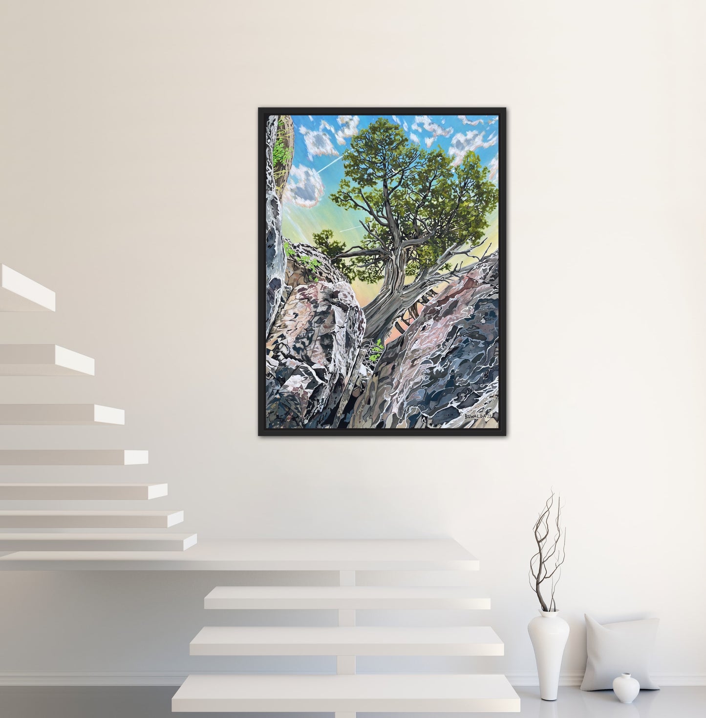 Original Painting Acrylic Ink on Stretched Watercolor Paper "Ascending", 30"x40", 2023 $4,500  SOLD