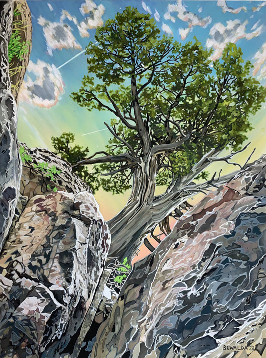Original Painting Acrylic Ink on Stretched Watercolor Paper "Ascending", 30"x40", 2023 $4,500  SOLD