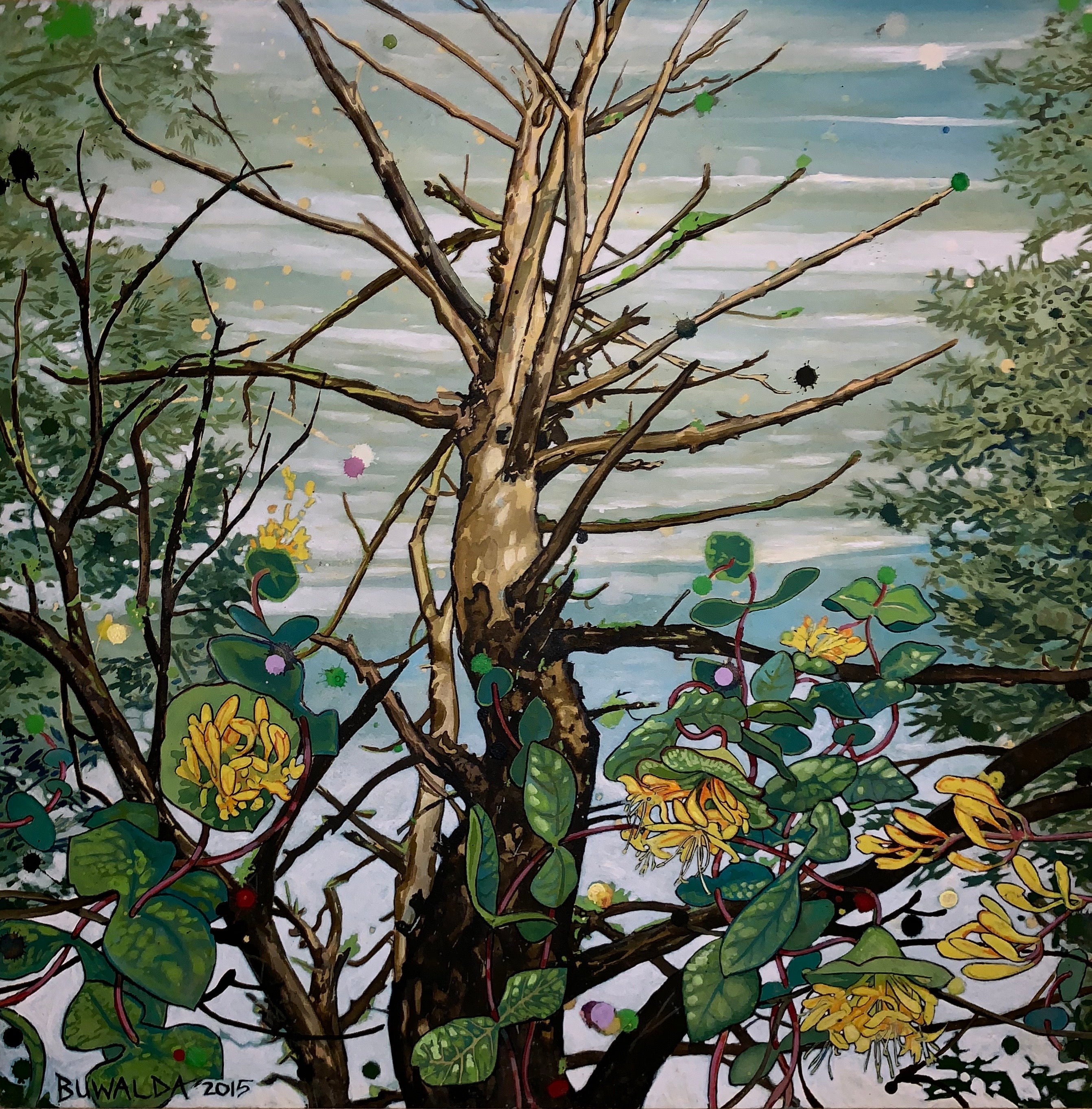 Original Painting "Majesty", 24"x24", Acrylic Ink on Stretched Arches BFAS PRIVATE COLLECTION